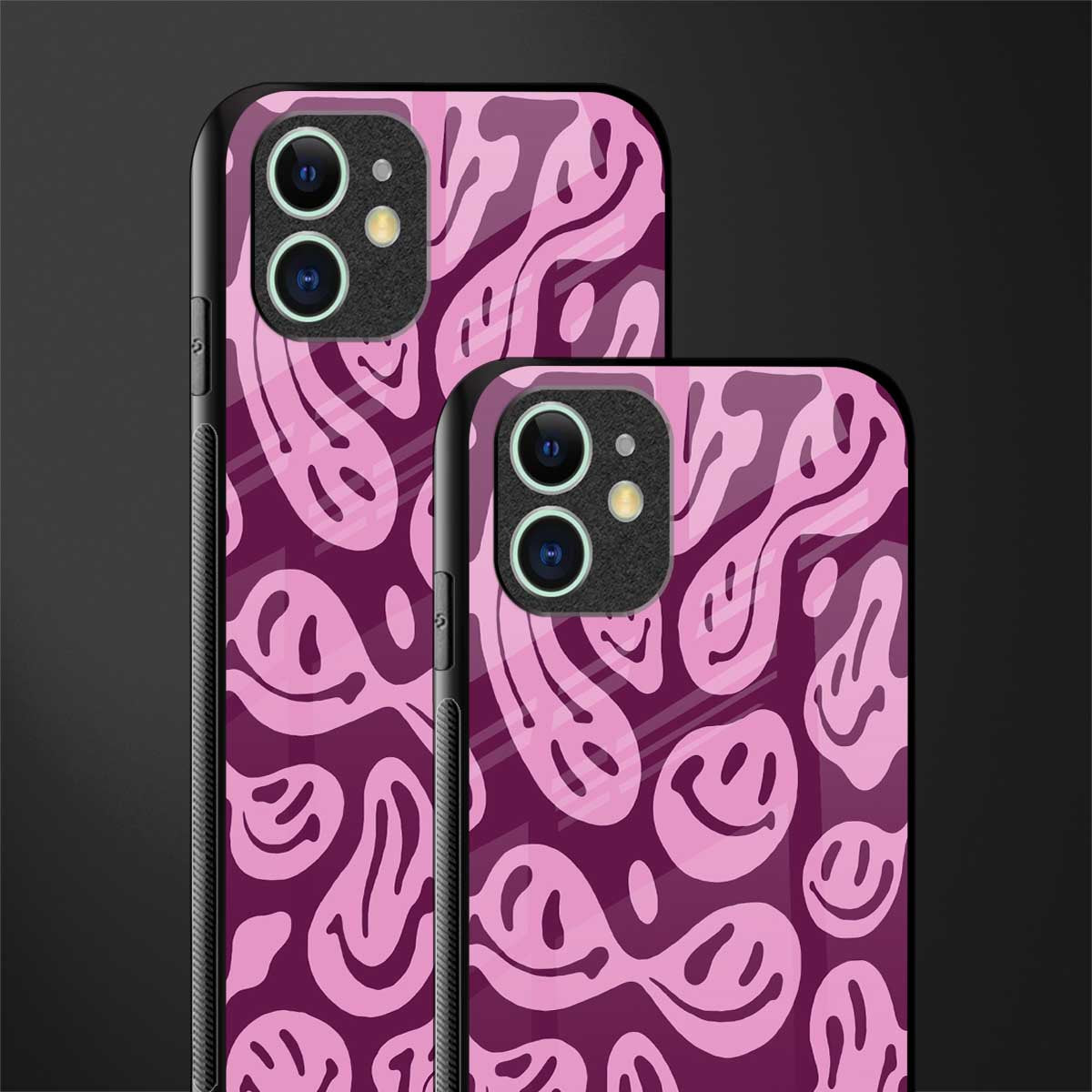 acid smiles grape edition glass case for iphone 12 image-2
