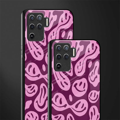acid smiles grape edition glass case for oppo f19 pro image-2