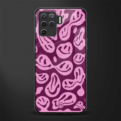 acid smiles grape edition glass case for oppo f19 pro image