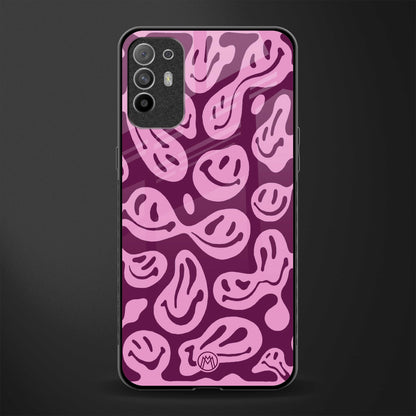 acid smiles grape edition glass case for oppo f19 pro plus image