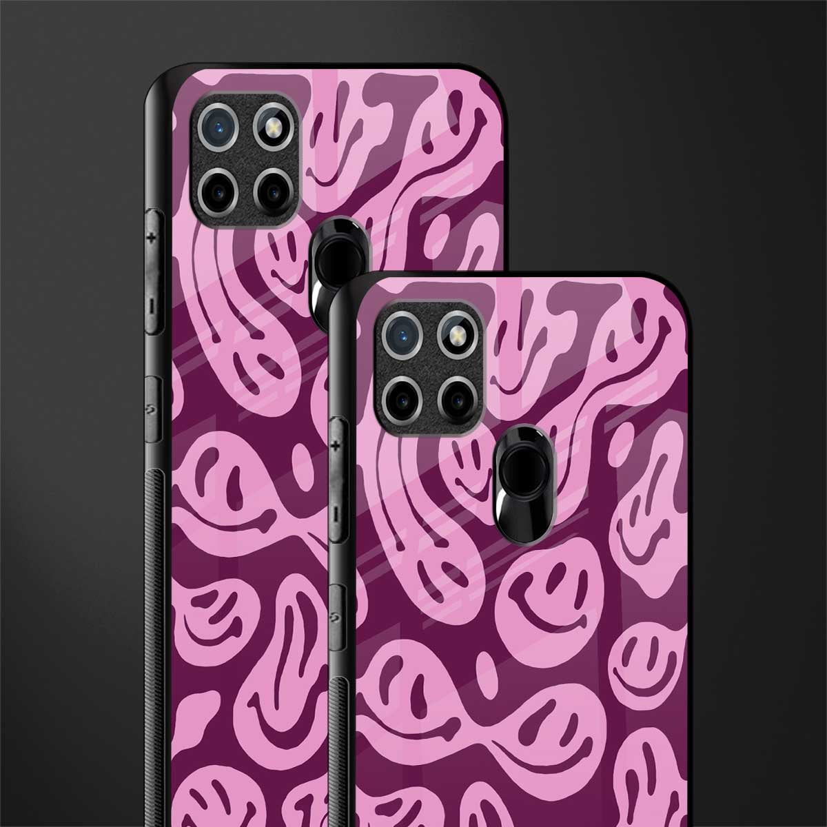 acid smiles grape edition glass case for realme c25y image-2
