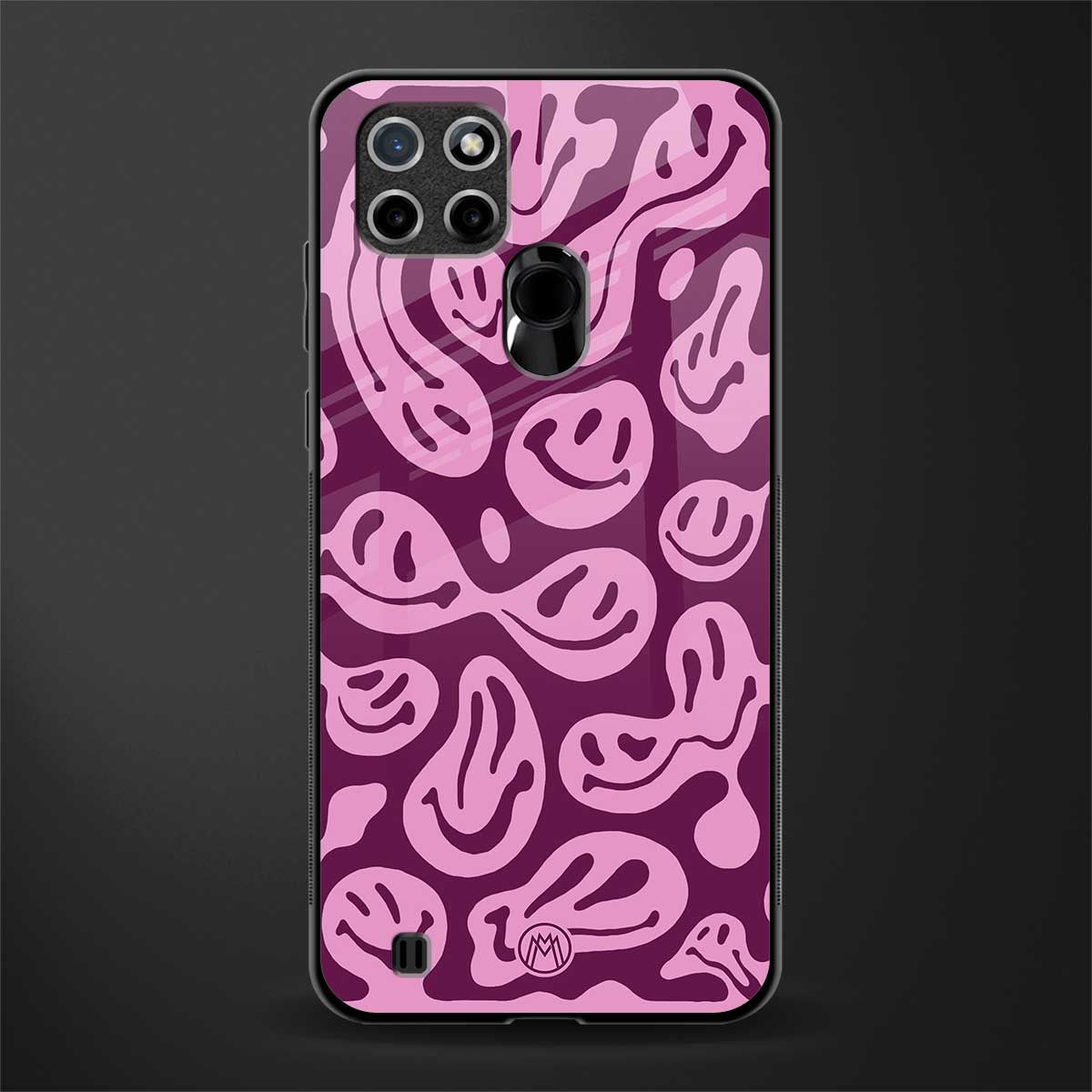 acid smiles grape edition glass case for realme c25y image