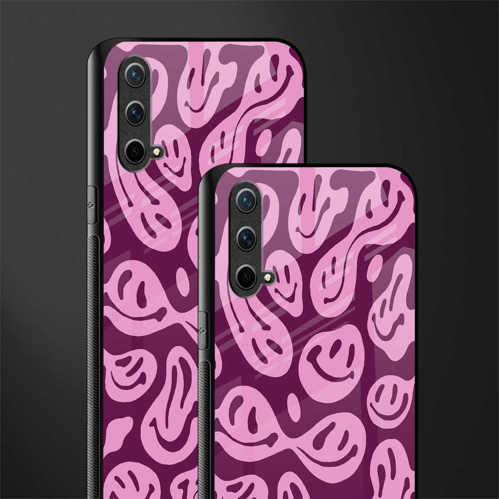 acid smiles grape edition glass case for oneplus nord ce 5g image-2