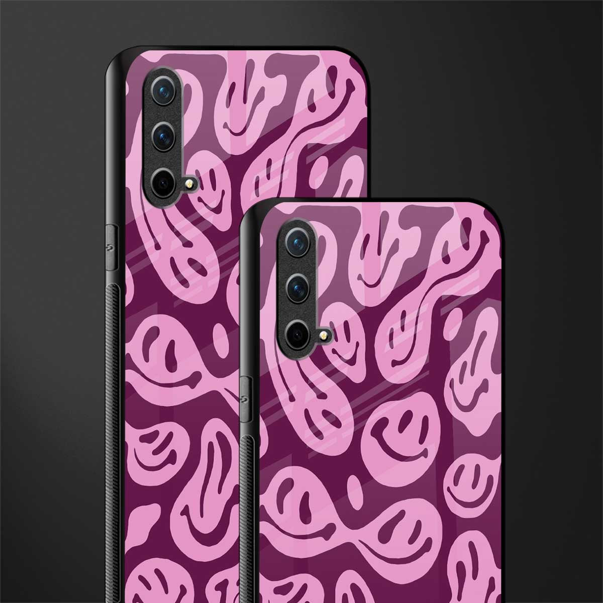 acid smiles grape edition glass case for oneplus nord ce 5g image-2