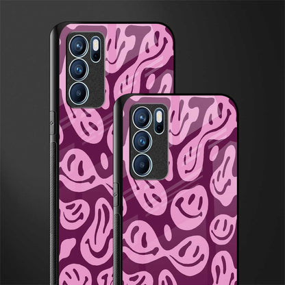 acid smiles grape edition glass case for oppo reno6 5g image-2