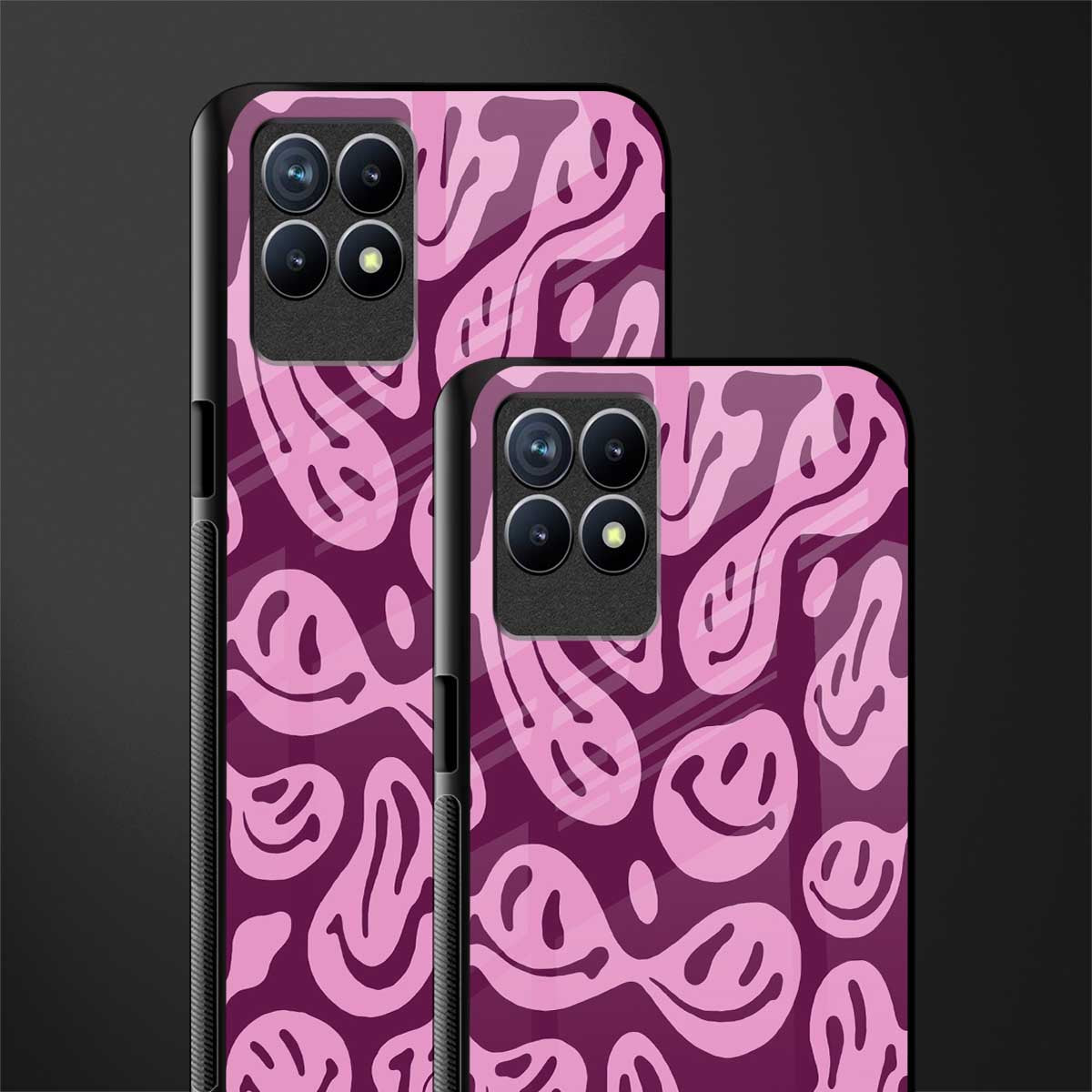 acid smiles grape edition glass case for realme 8i image-2