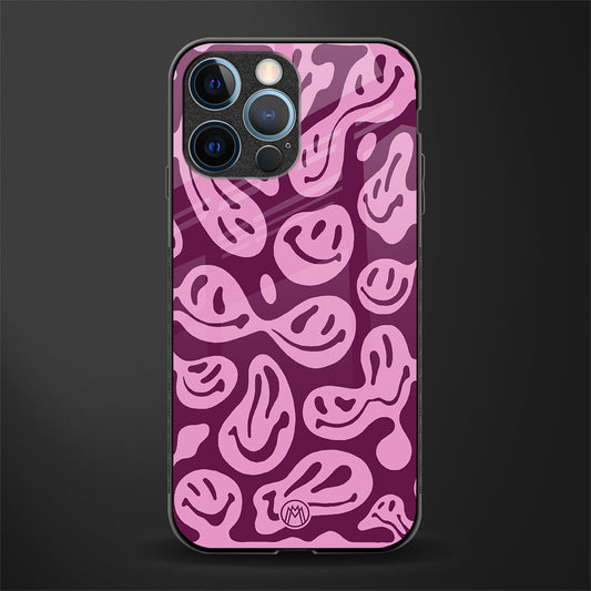 acid smiles grape edition glass case for iphone 12 pro image