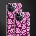 acid smiles grape edition glass case for iphone 12 pro max image-2