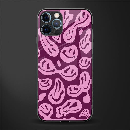 acid smiles grape edition glass case for iphone 14 pro max image