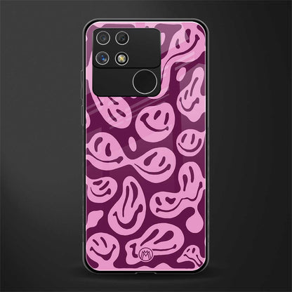 acid smiles grape edition back phone cover | glass case for realme narzo 50a