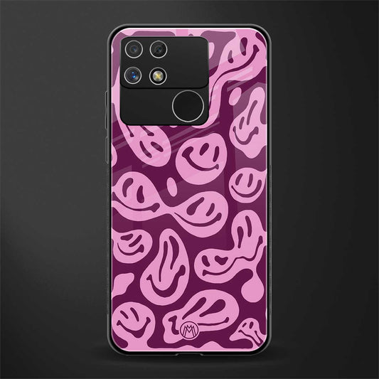 acid smiles grape edition back phone cover | glass case for realme narzo 50a