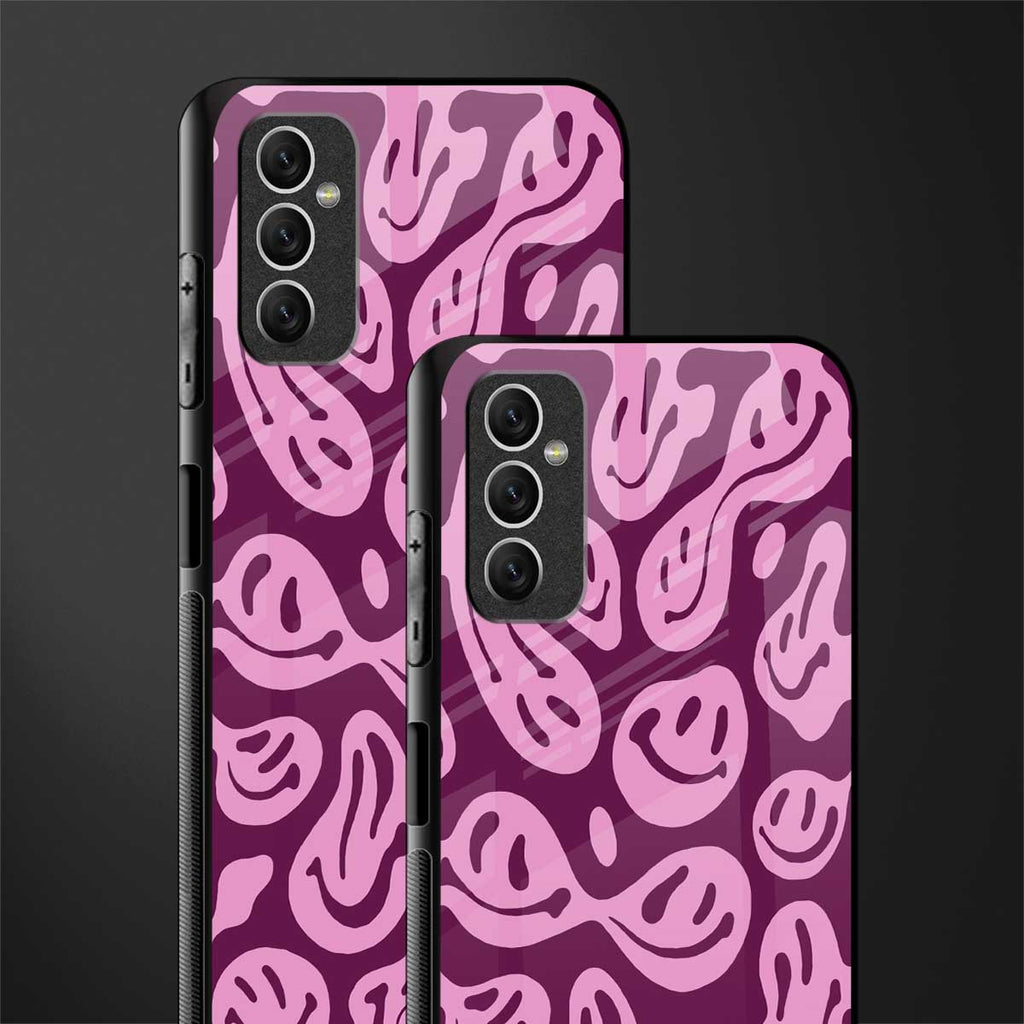 acid smiles grape edition glass case for samsung galaxy m52 5g image-2