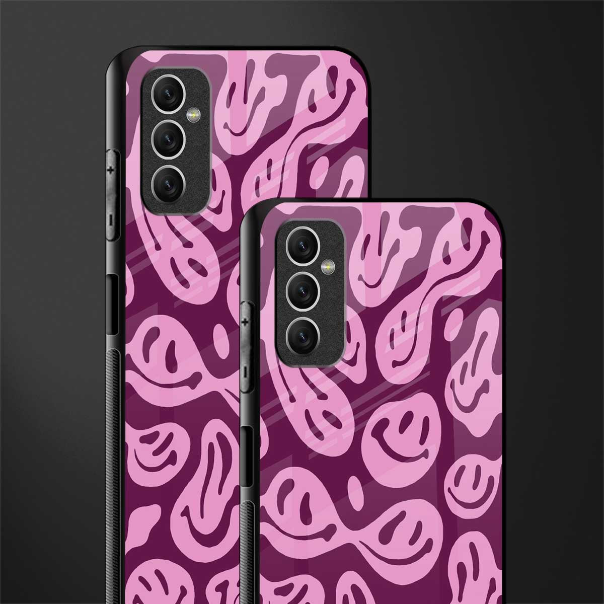 acid smiles grape edition glass case for samsung galaxy m52 5g image-2