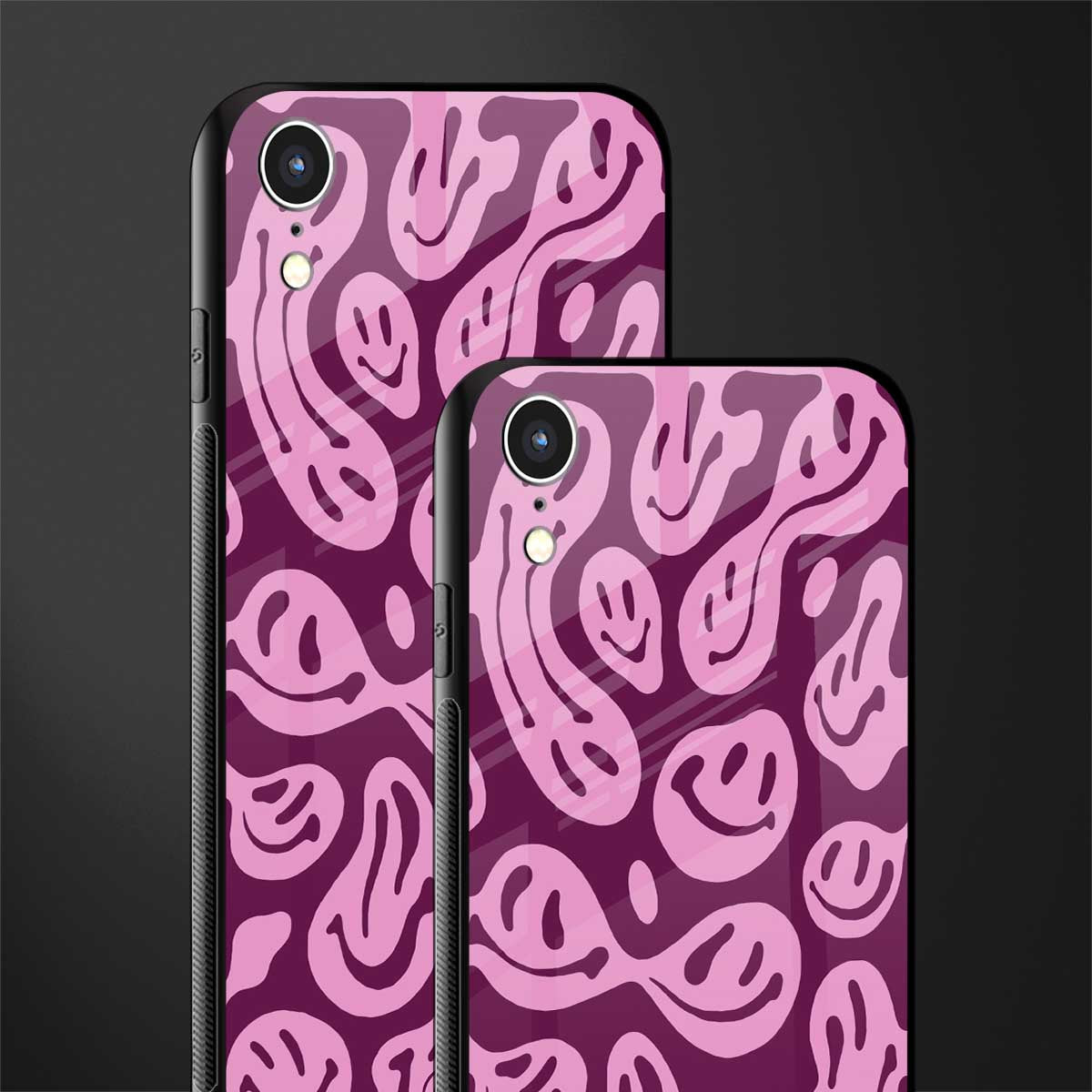 acid smiles grape edition glass case for iphone xr image-2