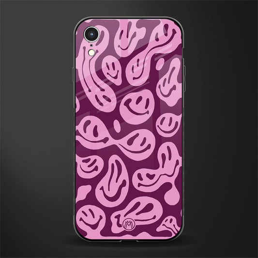 acid smiles grape edition glass case for iphone xr image