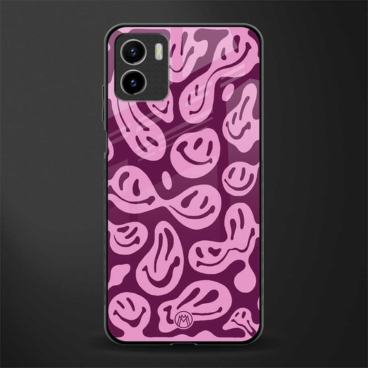 acid smiles grape edition glass case for vivo y15s image