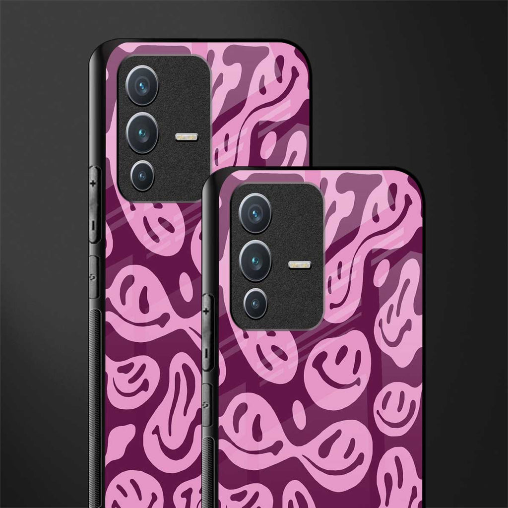 acid smiles grape edition glass case for vivo v23 5g image-2
