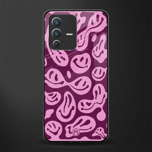 acid smiles grape edition glass case for vivo v23 5g image