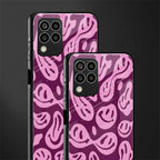 acid smiles grape edition back phone cover | glass case for samsung galaxy m33 5g