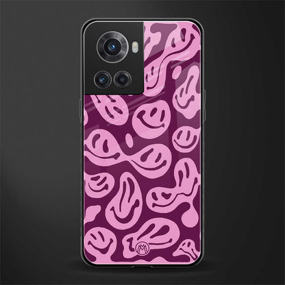 acid smiles grape edition back phone cover | glass case for oneplus 10r 5g