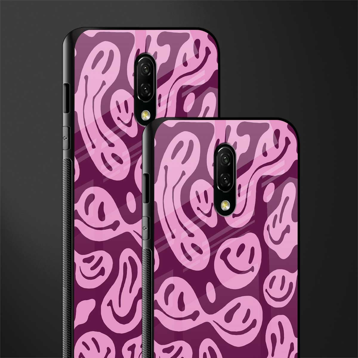 acid smiles grape edition glass case for oneplus 7 image-2