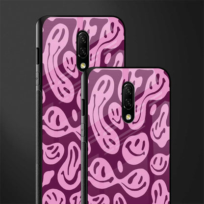 acid smiles grape edition glass case for oneplus 7 image-2