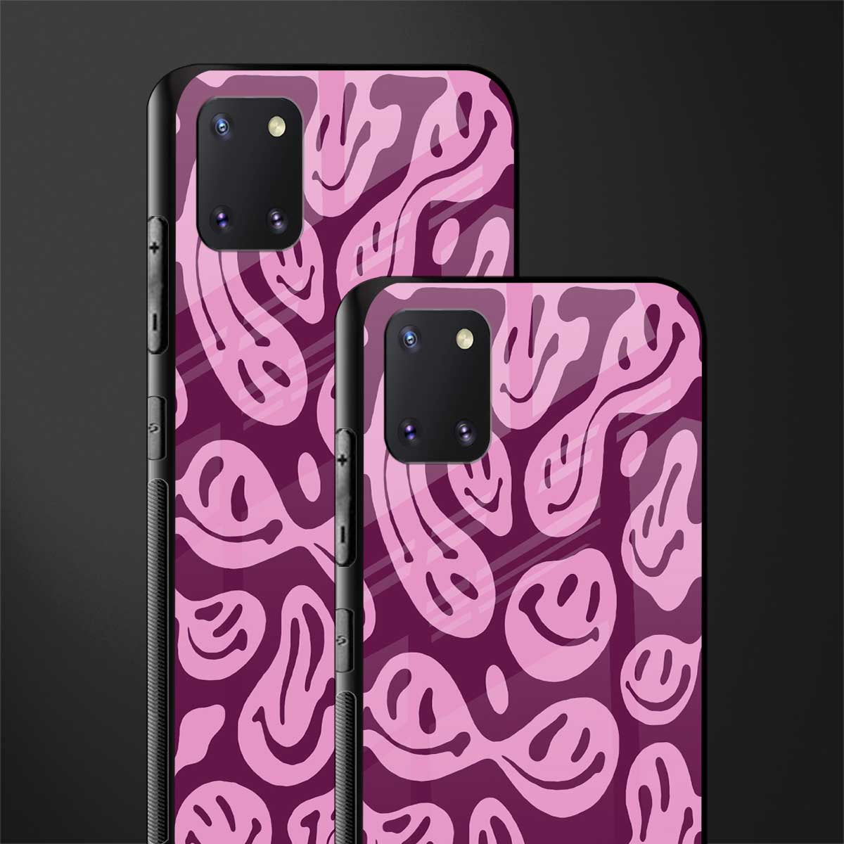 acid smiles grape edition glass case for samsung a81 image-2