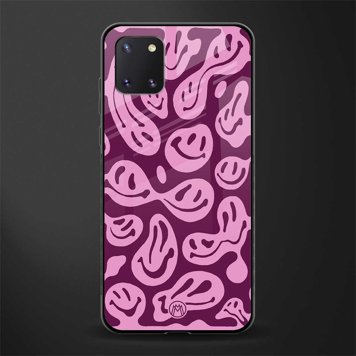 acid smiles grape edition glass case for samsung a81 image