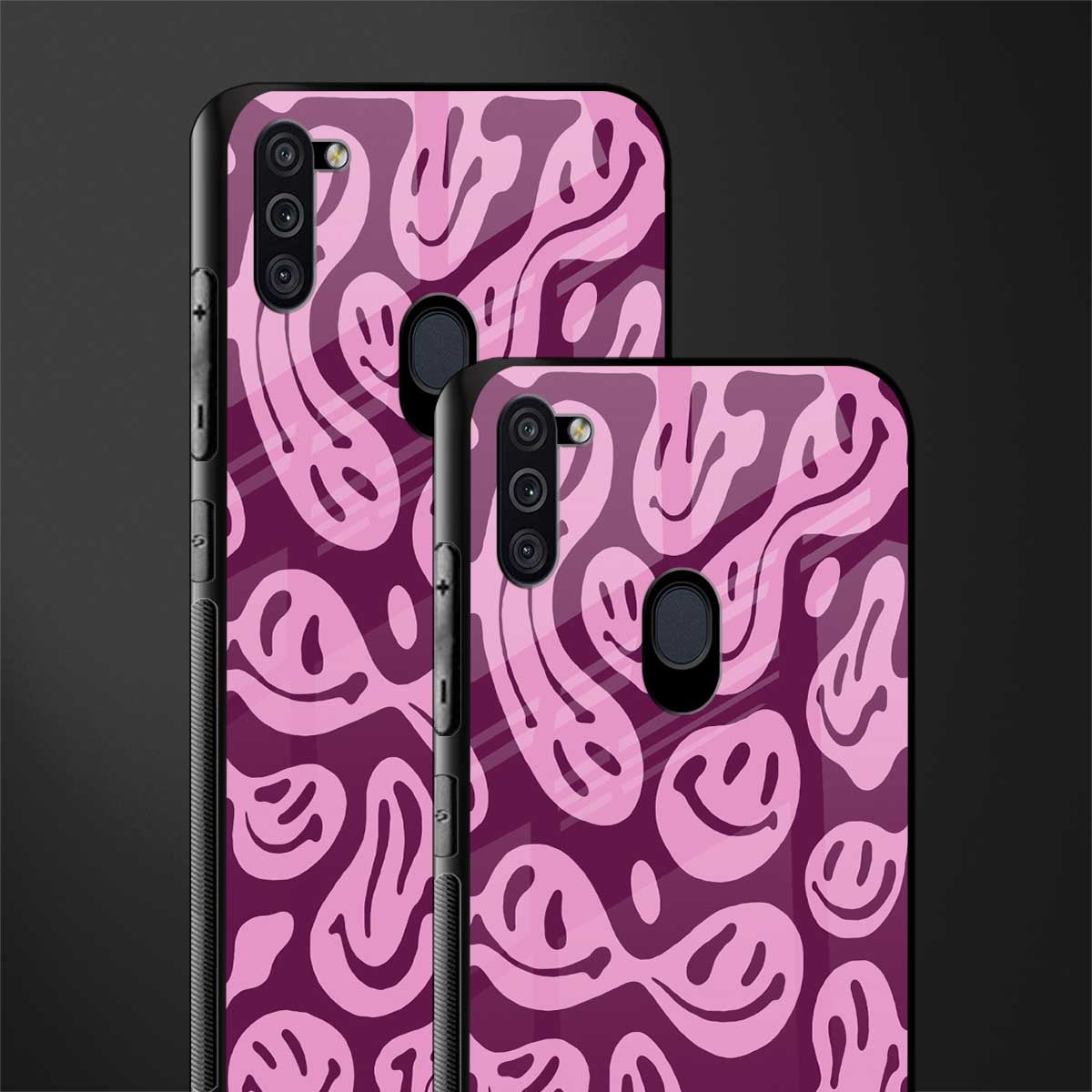 acid smiles grape edition glass case for samsung galaxy m11 image-2