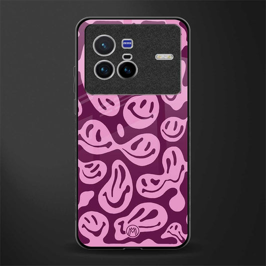 acid smiles grape edition glass case for vivo x80 image