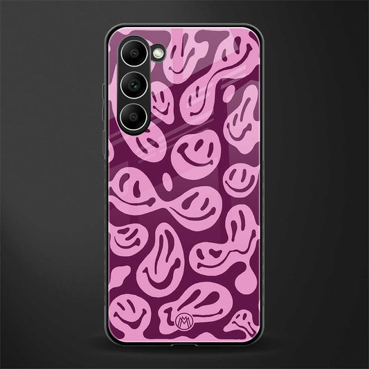 acid smiles grape edition glass case for phone case | glass case for samsung galaxy s23