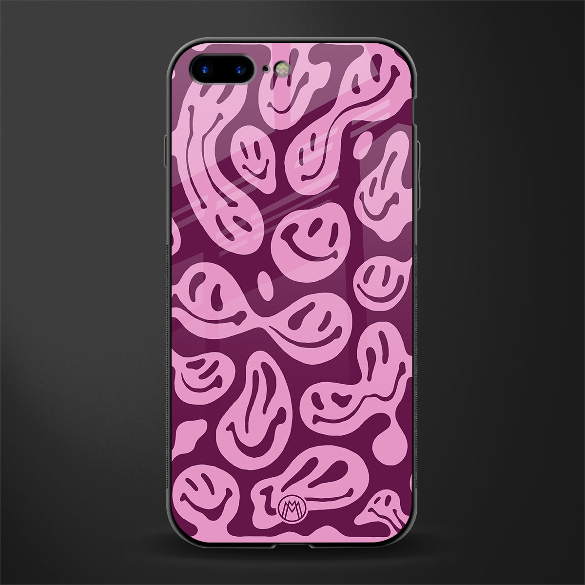 acid smiles grape edition glass case for iphone 7 plus image