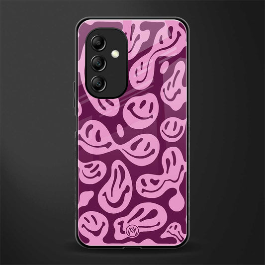 acid smiles grape edition back phone cover | glass case for samsung galaxy a14 5g