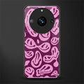 acid smiles grape edition back phone cover | glass case for realme 11 pro 5g