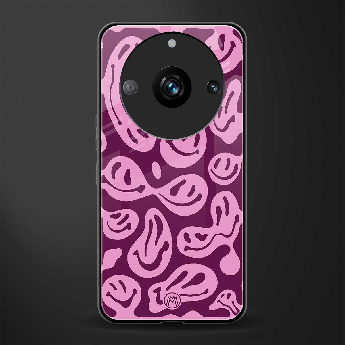 acid smiles grape edition back phone cover | glass case for realme 11 pro 5g