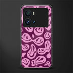 acid smiles grape edition back phone cover | glass case for iQOO 9 Pro