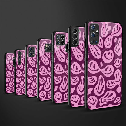 acid smiles grape edition back phone cover | glass case for samsung galaxy a54 5g