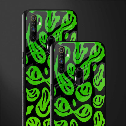 acid smiles neon green glass case for realme narzo 10a image-2