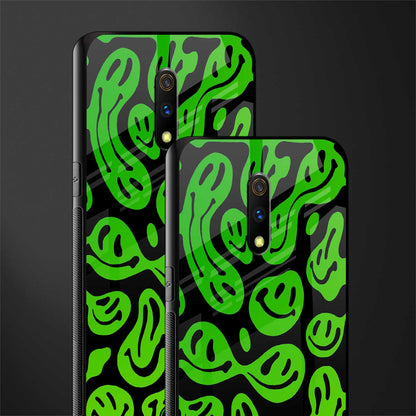 acid smiles neon green glass case for oppo k3 image-2