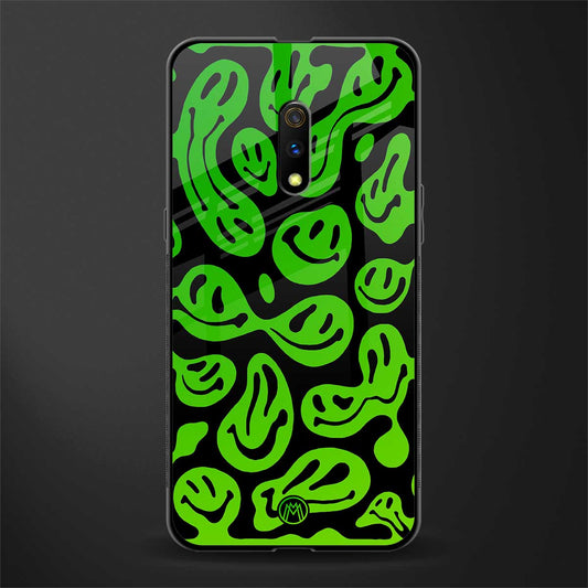 acid smiles neon green glass case for oppo k3 image