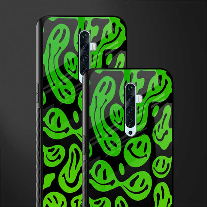 acid smiles neon green glass case for oppo reno 2f image-2