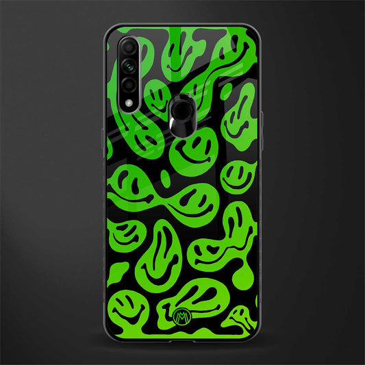 acid smiles neon green glass case for oppo a31 image