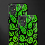 acid smiles neon green glass case for samsung galaxy m51 image-2