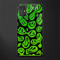 acid smiles neon green glass case for samsung galaxy m51 image