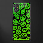 acid smiles neon green glass case for samsung galaxy m31s image