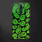 acid smiles neon green glass case for oppo f11 image