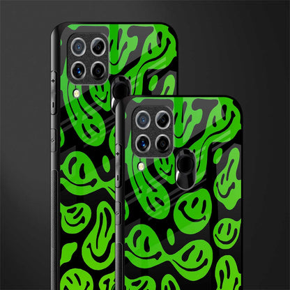 acid smiles neon green glass case for realme c15 image-2
