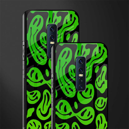 acid smiles neon green glass case for vivo v17 pro image-2