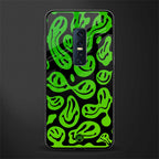 acid smiles neon green glass case for vivo v17 pro image