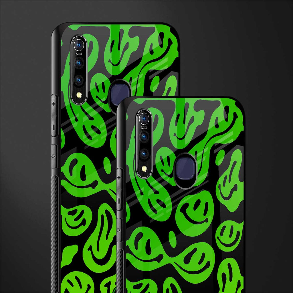 acid smiles neon green glass case for vivo z1 pro image-2
